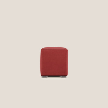 Pouf cubo in tessuto morbido impermeabile T02 rosso