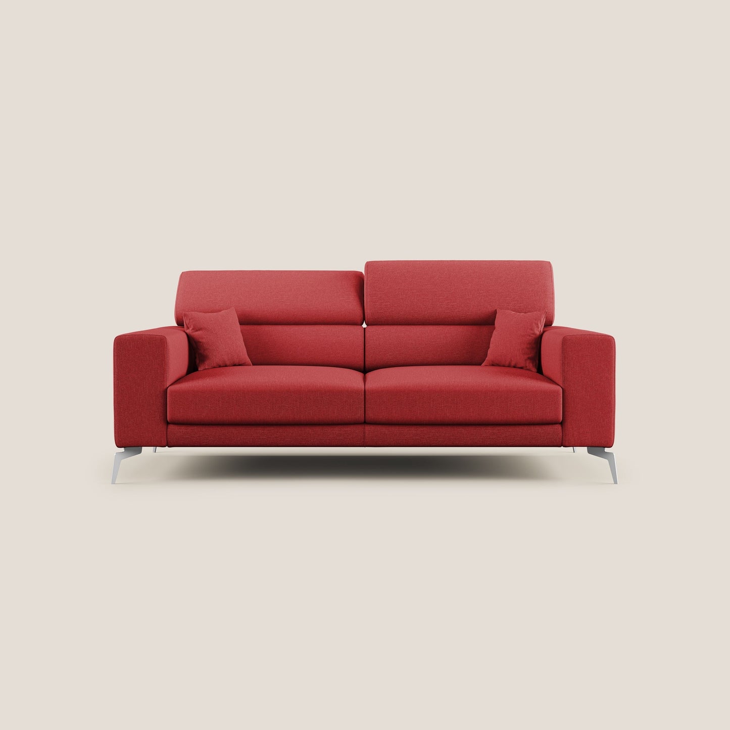 Blade Divano con poggiatesta reclinabili in tessuto impermeabile misto cotone T13 rosso