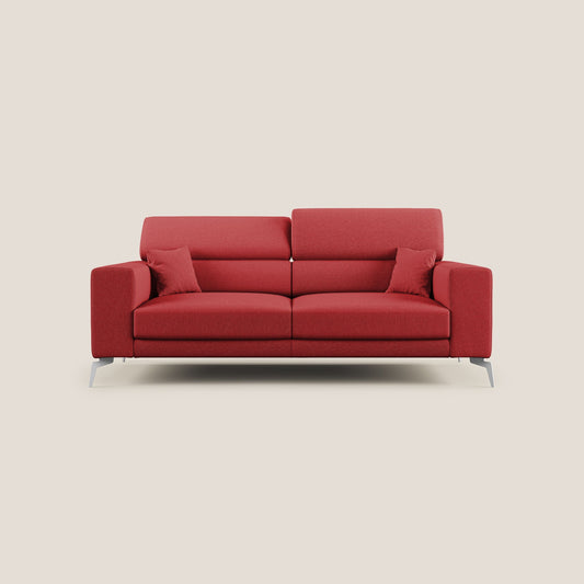 Blade Divano con poggiatesta reclinabili in tessuto impermeabile misto cotone T13 rosso
