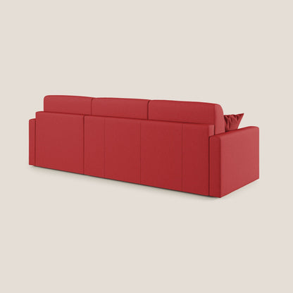 Chris Divano letto angolare 5 posti in tessuto impermeabile T13 rosso