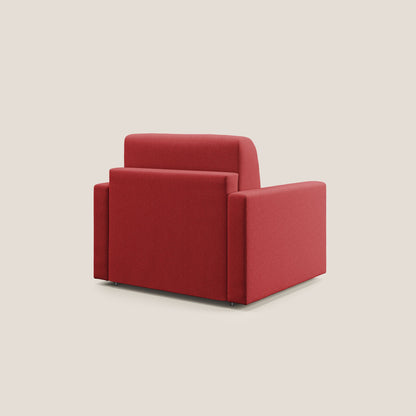 Chris poltrona letto in tessuto impermeabile T13 rosso