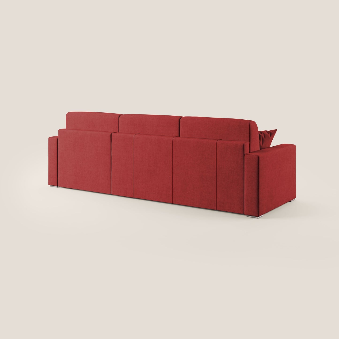 Best Divano letto angolare in tessuto impermeabile T02 rosso