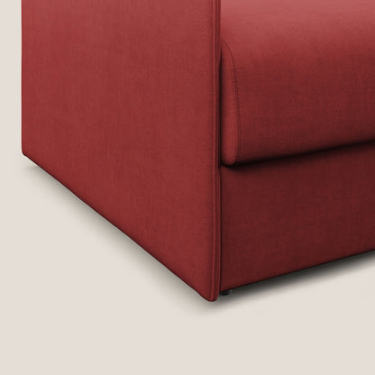 Evans poltrona letto in morbido tessuto impermeabile T02 rosso
