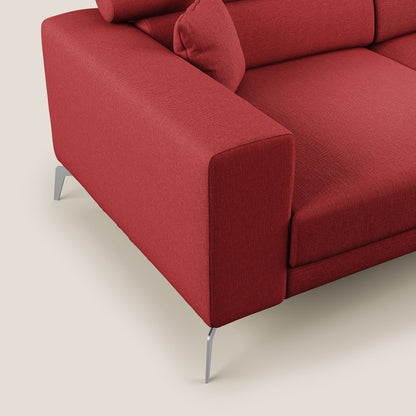 Blade Divano con poggiatesta reclinabili in tessuto impermeabile misto cotone T13 rosso
