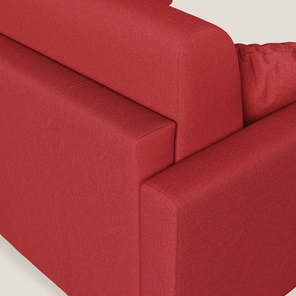 Chris Divano letto angolare 5 posti in tessuto impermeabile T13 rosso