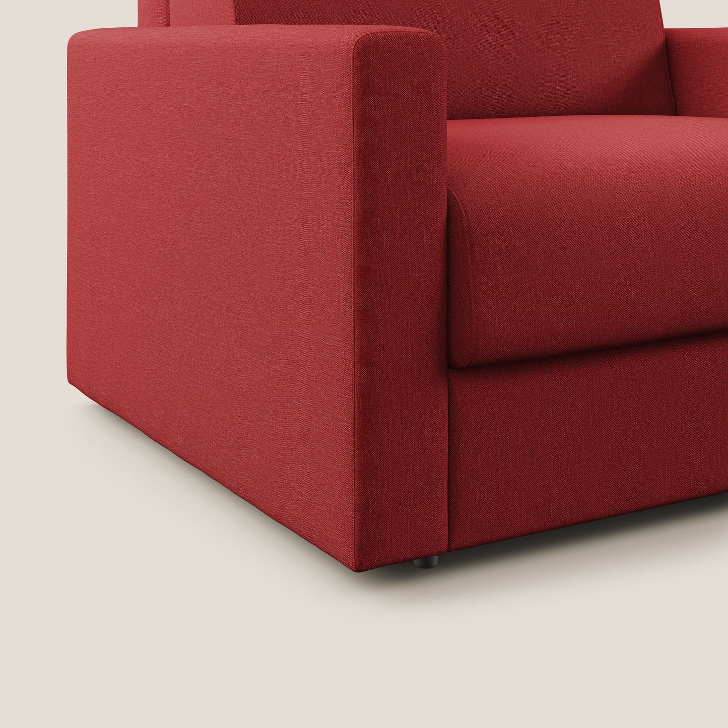 Chris poltrona letto in tessuto impermeabile T13 rosso