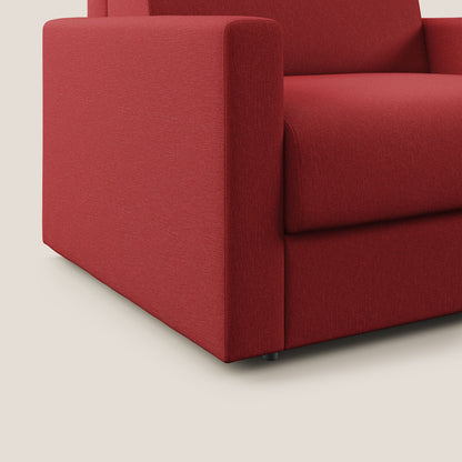 Chris poltrona letto in tessuto impermeabile T13 rosso