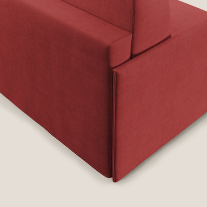 Evans poltrona letto in morbido tessuto impermeabile T02 rosso