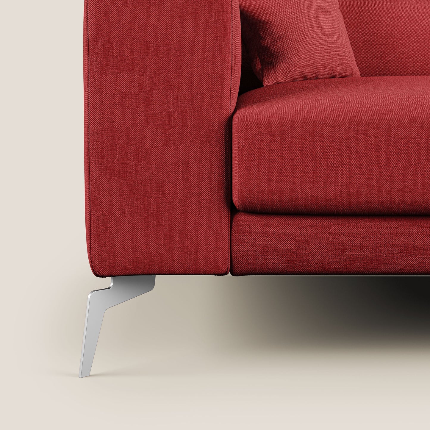 Blade Divano con poggiatesta reclinabili in tessuto impermeabile misto cotone T13 rosso