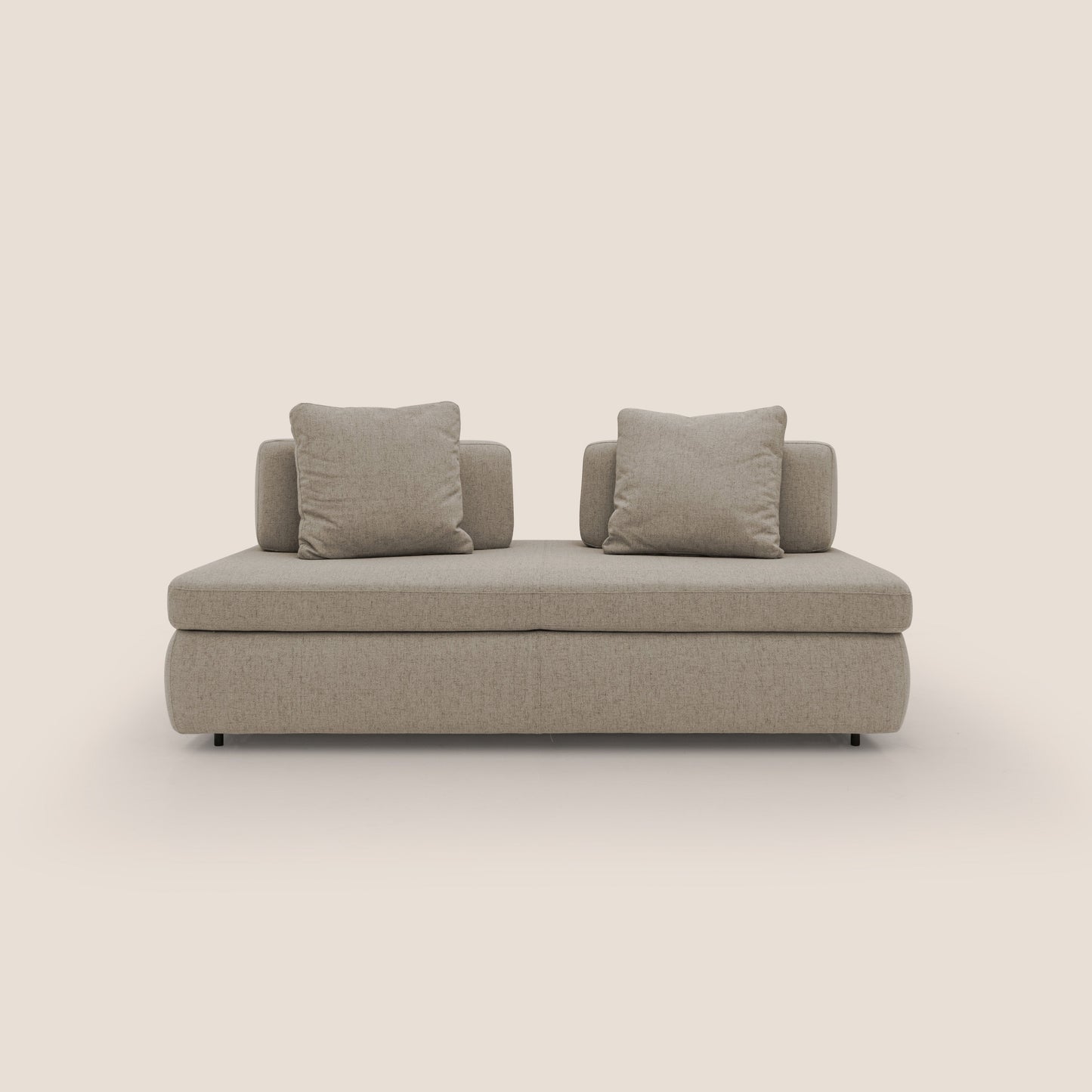 Gransasso Divano letto matrimoniale dal DESIGN innovativo in tessuto impermeabile T03 marrone