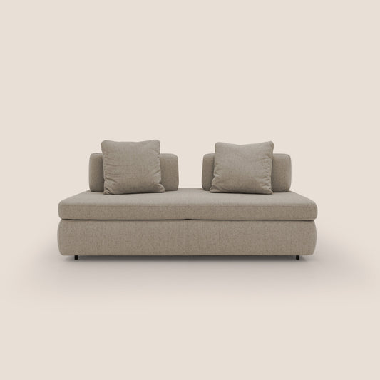 Gransasso Divano letto matrimoniale dal DESIGN innovativo in tessuto impermeabile T03 marrone