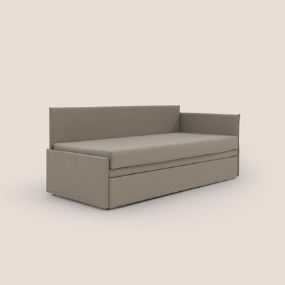 Durini Divano duplex con doppio letto in tessuto simil cotone impermeabile T13 tortora 