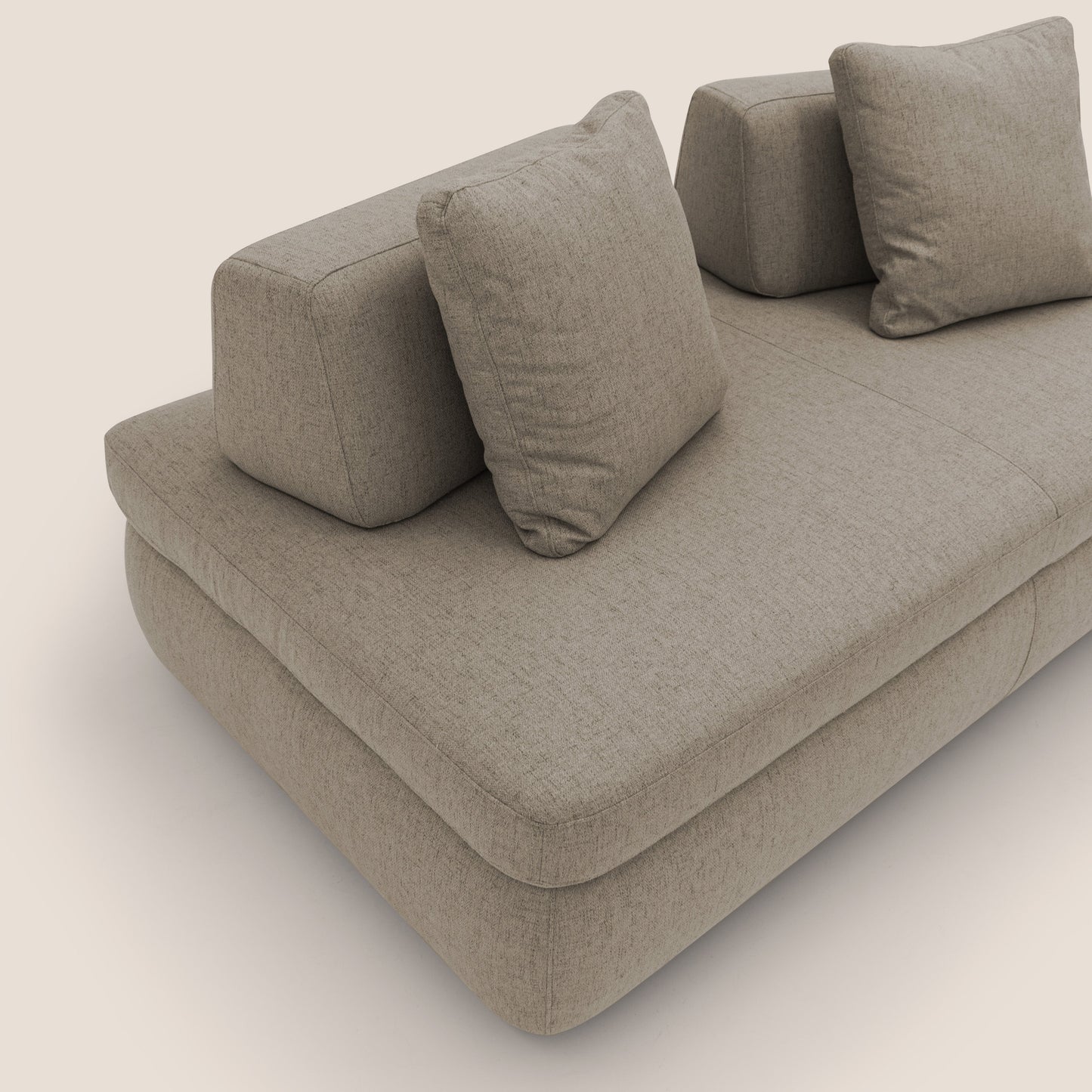 Gransasso Divano letto matrimoniale dal DESIGN innovativo in tessuto impermeabile T03 marrone