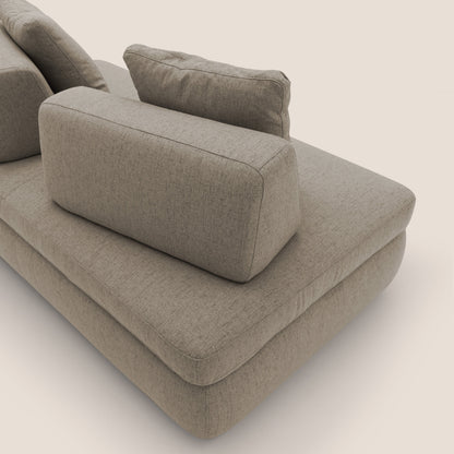 Gransasso Divano letto matrimoniale dal DESIGN innovativo in tessuto impermeabile T03 marrone