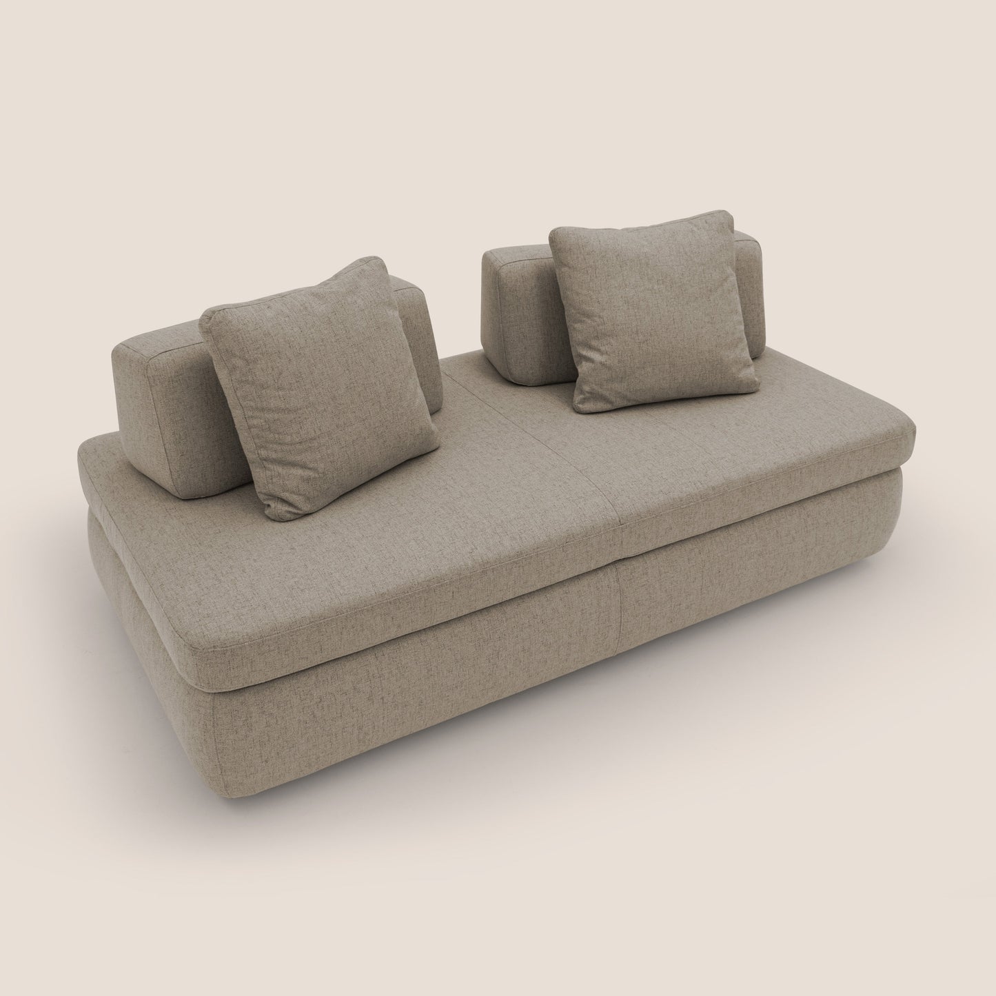 Gransasso Divano letto matrimoniale dal DESIGN innovativo in tessuto impermeabile T03 marrone