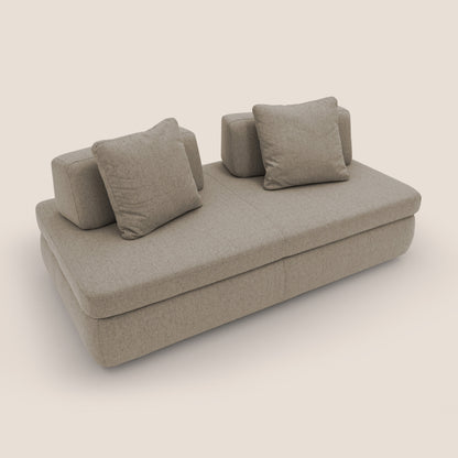 Gransasso Divano letto matrimoniale dal DESIGN innovativo in tessuto impermeabile T03 marrone