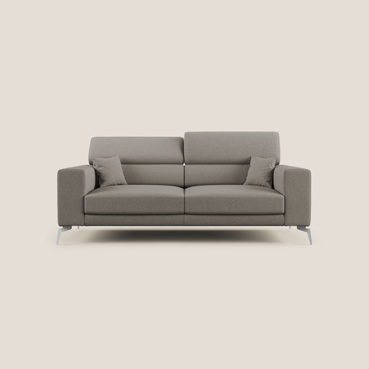 Blade Divano con poggiatesta reclinabili in tessuto impermeabile misto cotone T13 tortora