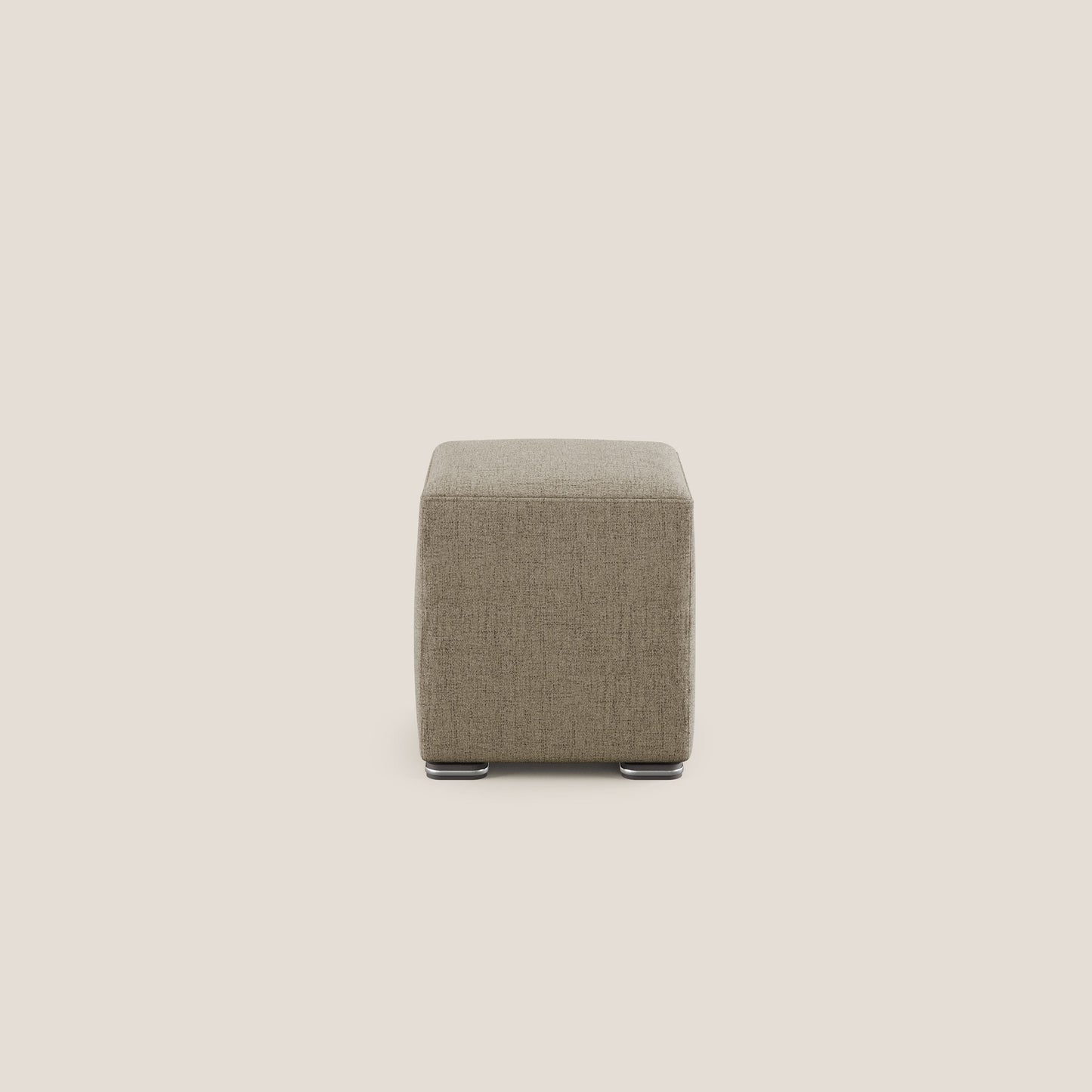 Pouf cubo in tessuto morbido impermeabile T03 marrone