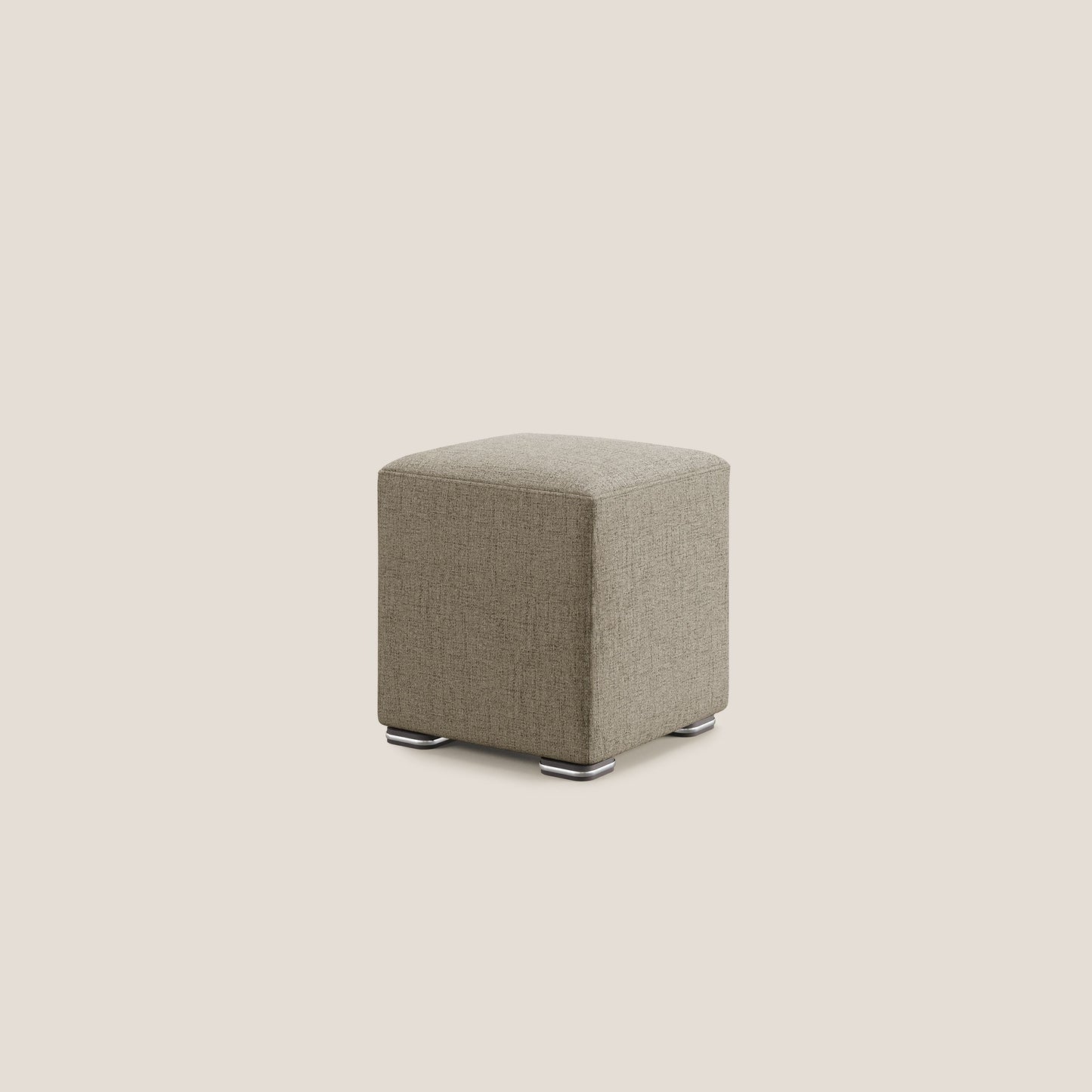 Pouf cubo in tessuto morbido impermeabile T03 marrone