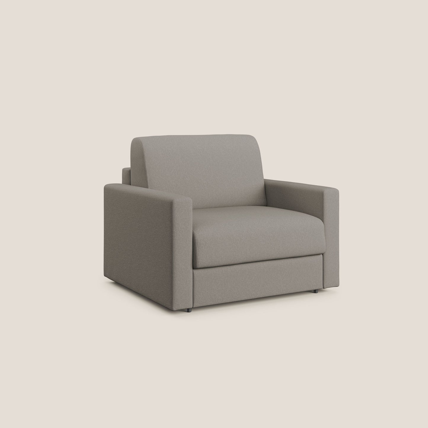 Chris poltrona letto in tessuto impermeabile T13 tortora