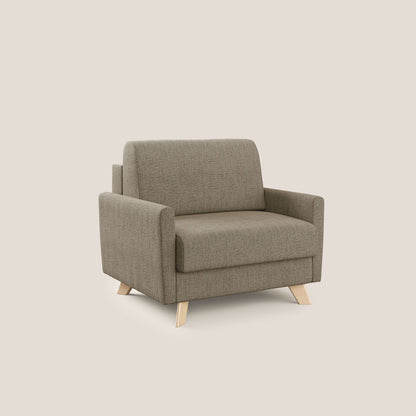 Edgar poltrona letto in tessuto felis impermeabile T03 marrone
