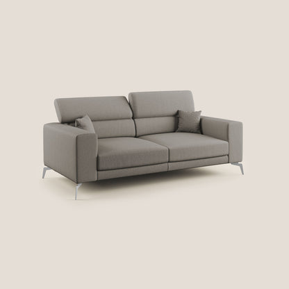 Blade Divano con poggiatesta reclinabili in tessuto impermeabile misto cotone T13 tortora