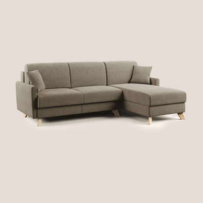 Edgar divano letto angolare in tessuto felis impermeabile T03 marrone