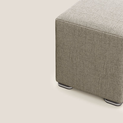 Pouf cubo in tessuto morbido impermeabile T03 marrone