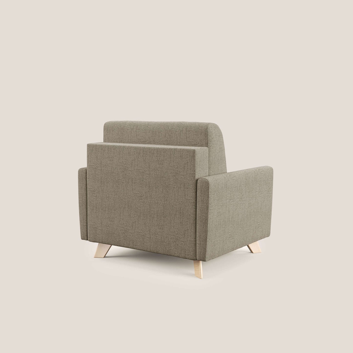 Edgar poltrona letto in tessuto felis impermeabile T03 marrone