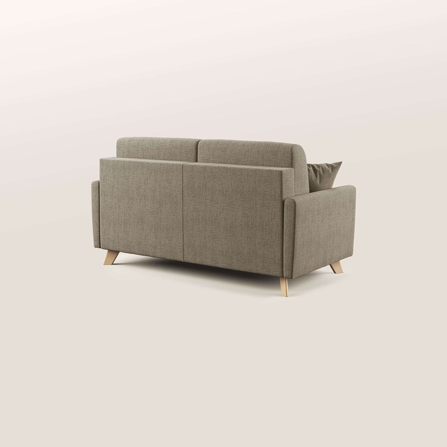 Edgar divano letto matrimoniale in tessuto felis impermeabile T03 marrone 