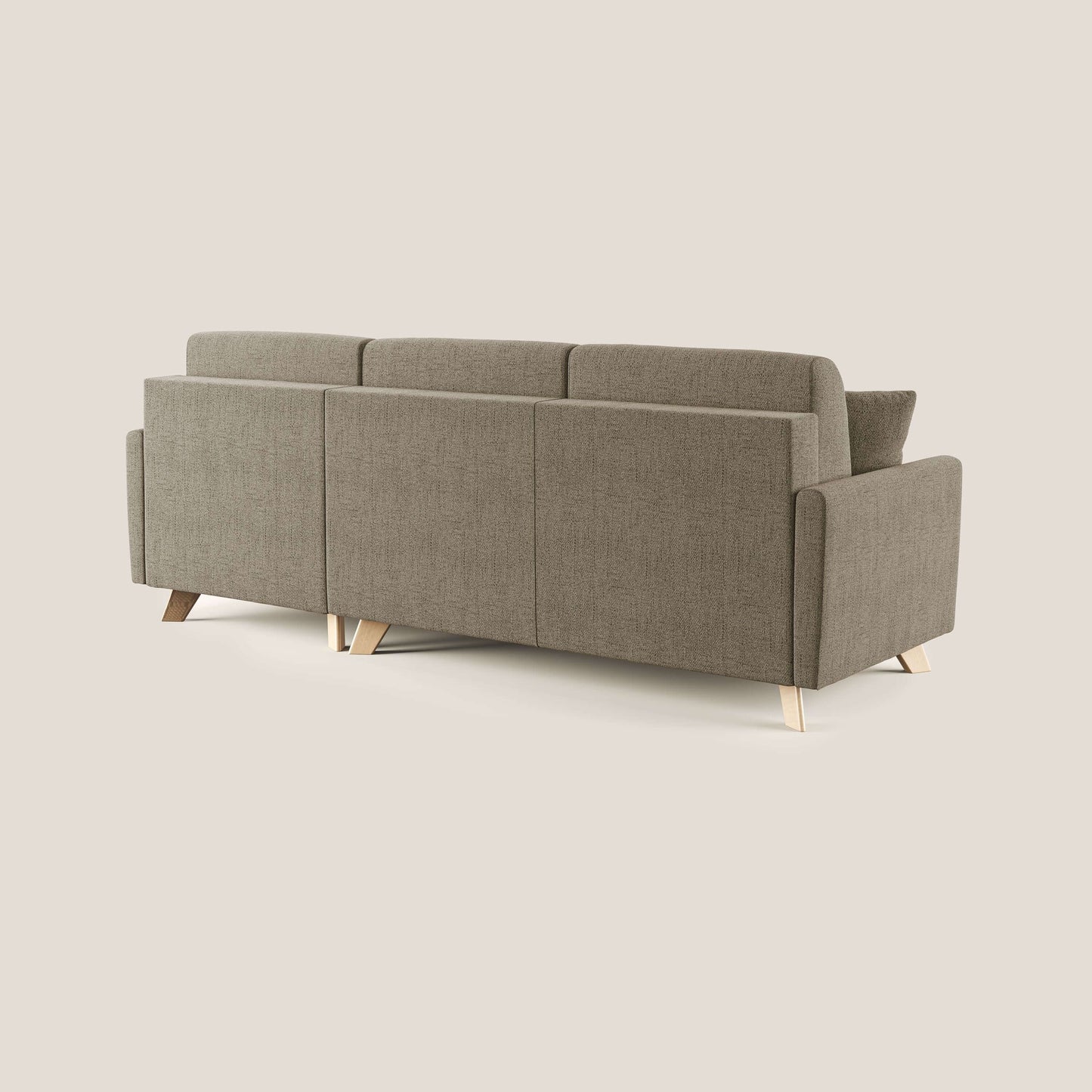 Edgar divano letto angolare in tessuto felis impermeabile T03 marrone