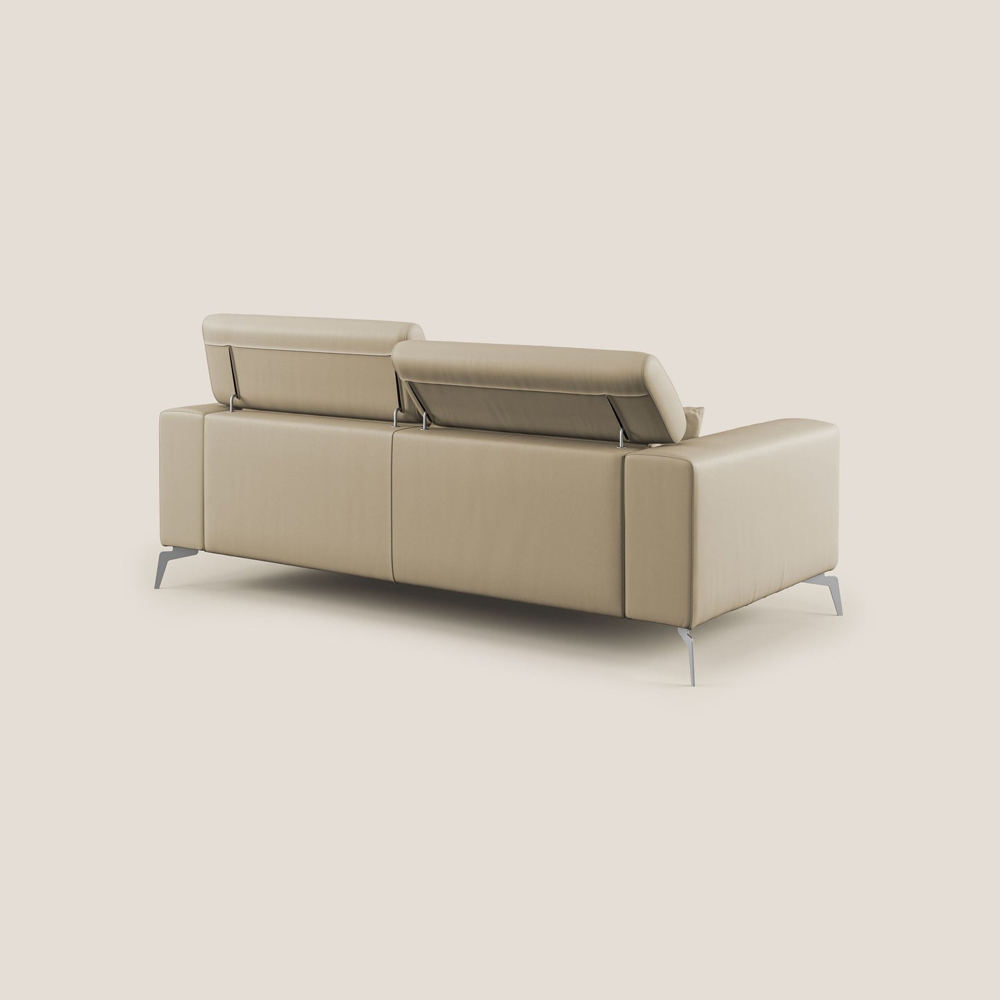 Blade Divano moderno con poggiatesta reclinabili in Ecopelle T04 beige