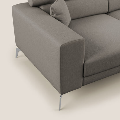 Blade Divano con poggiatesta reclinabili in tessuto impermeabile misto cotone T13 tortora