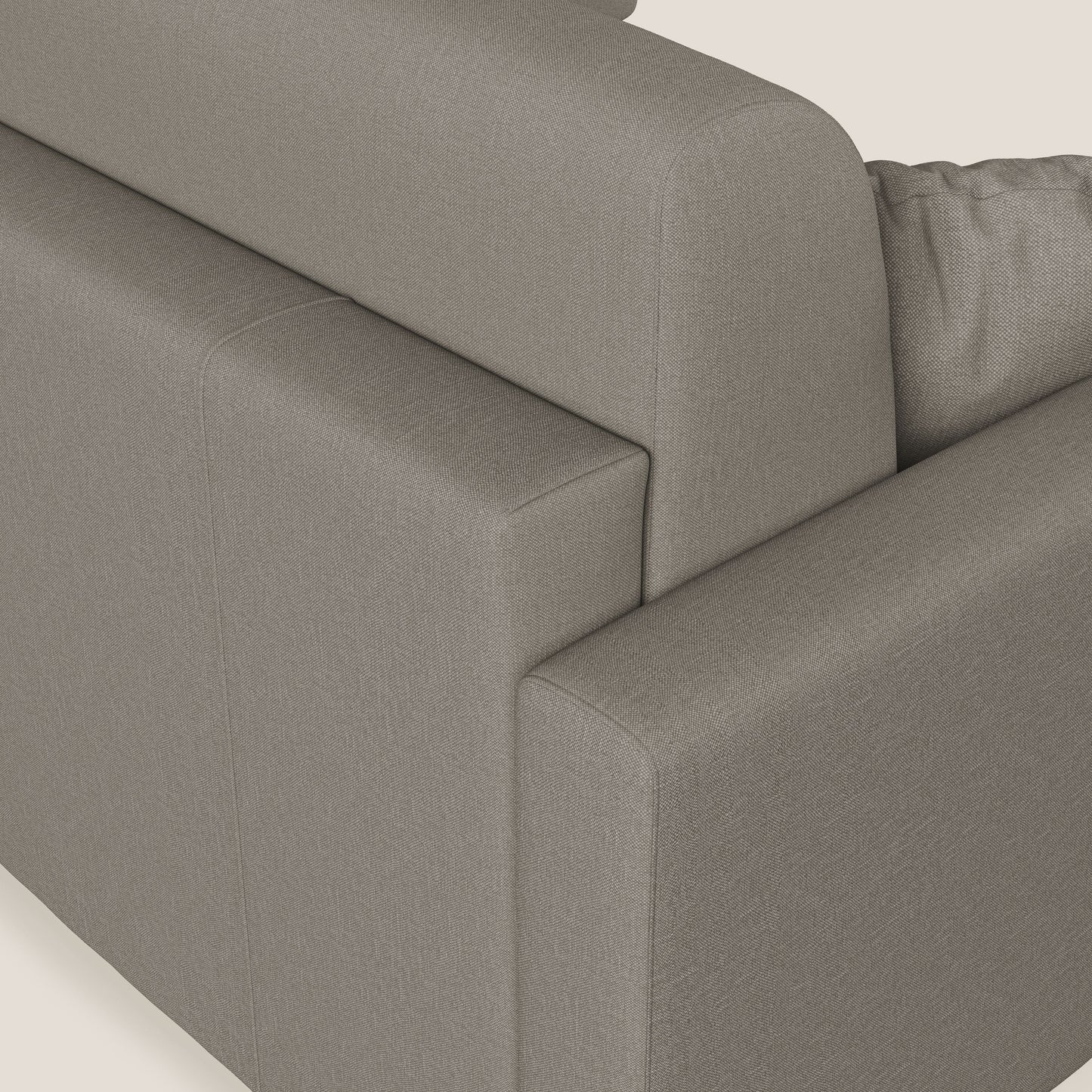 Chris Divano letto angolare 5 posti in tessuto impermeabile T13 tortora