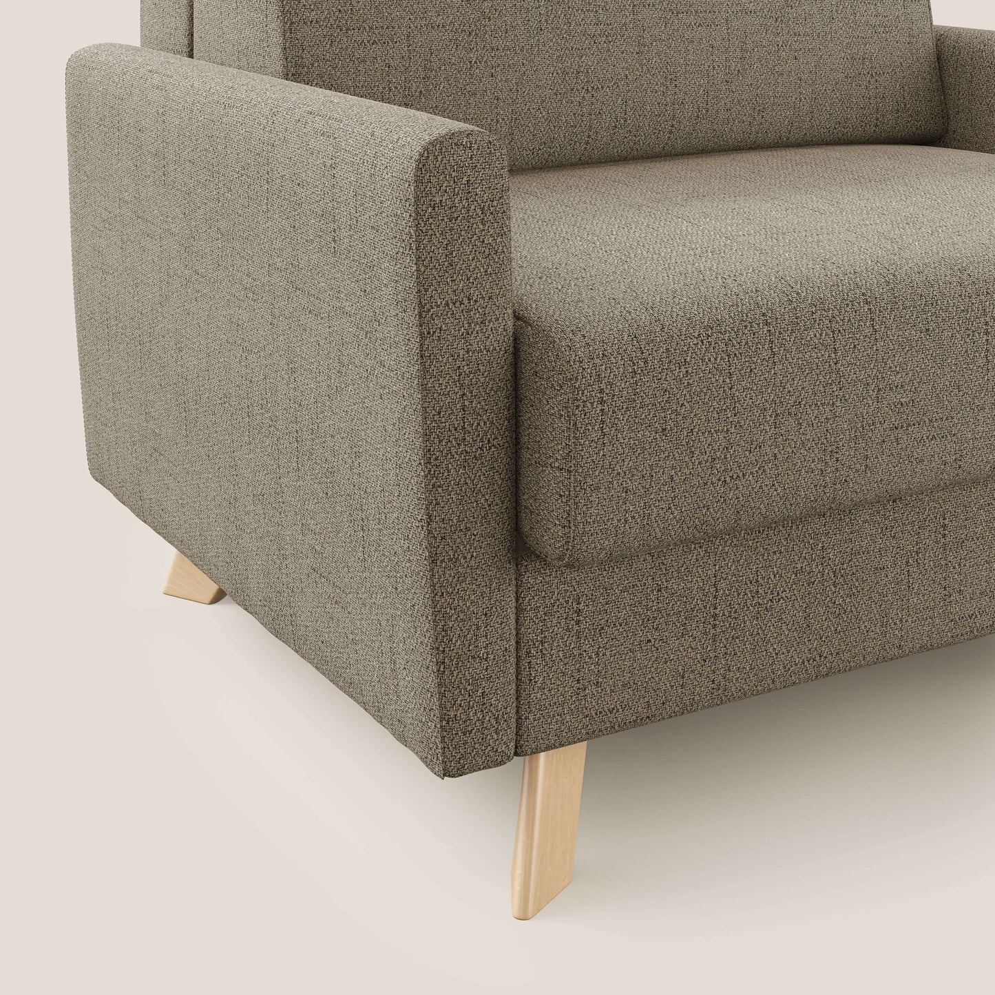 Edgar poltrona letto in tessuto felis impermeabile T03 marrone