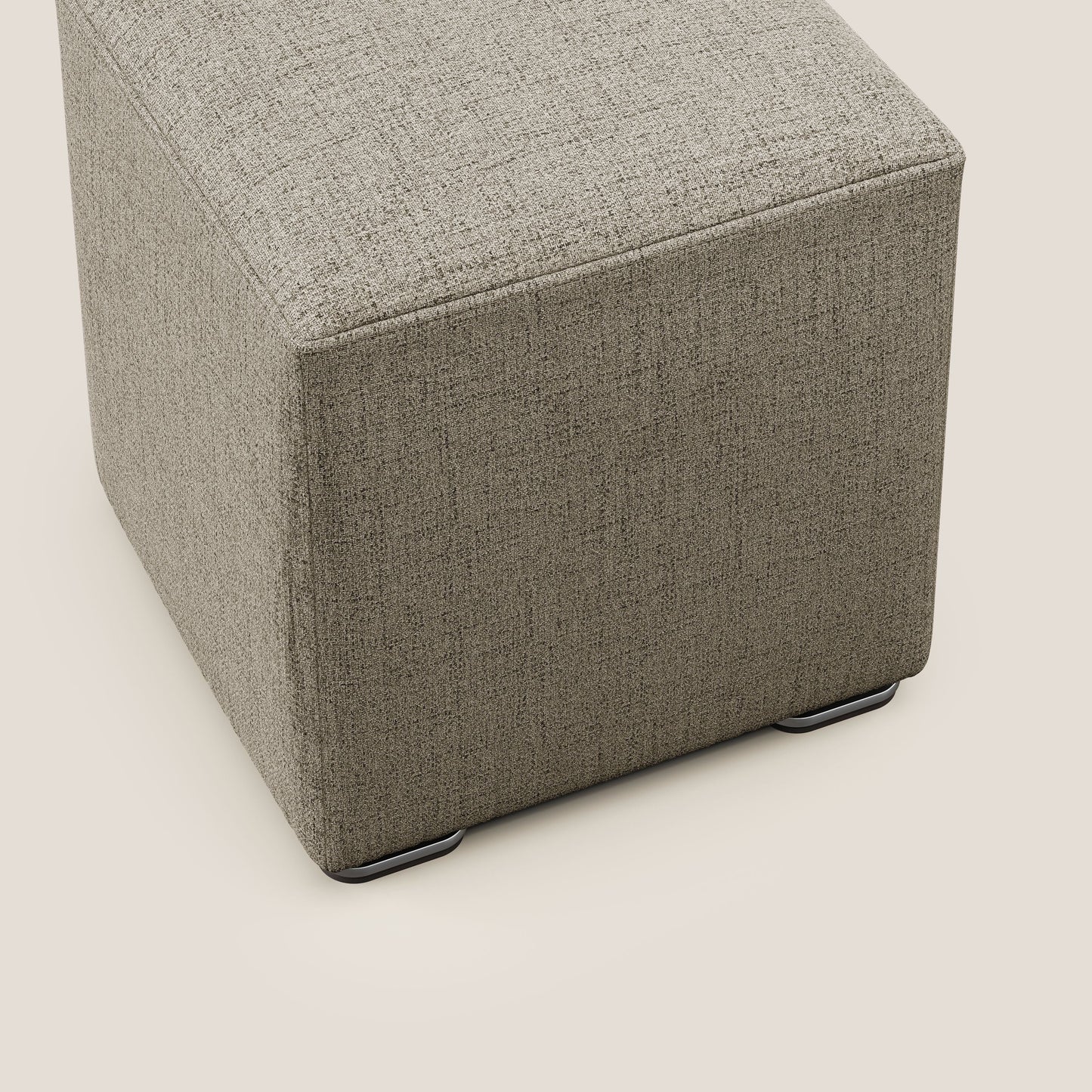 Pouf cubo in tessuto morbido impermeabile T03 marrone
