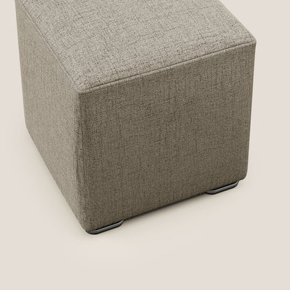 Pouf cubo in tessuto morbido impermeabile T03 marrone