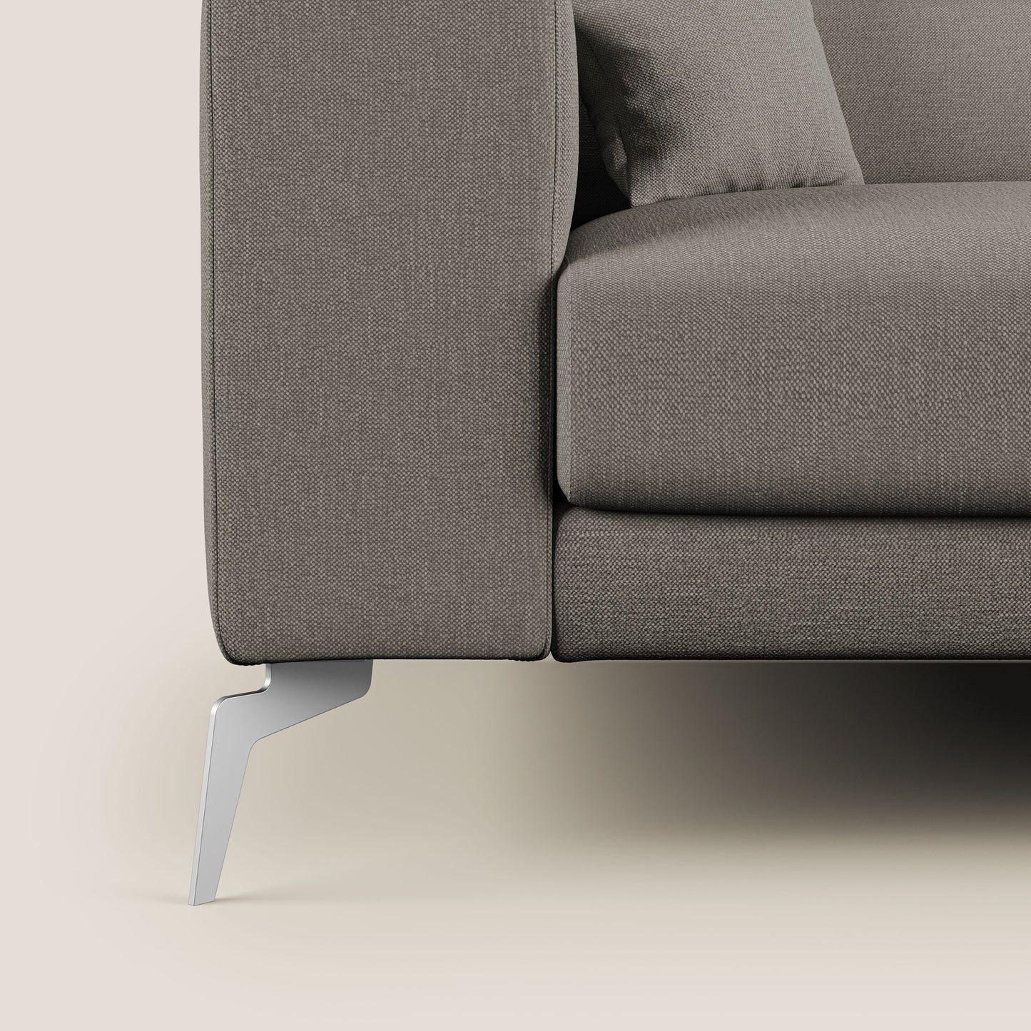 Blade Divano con poggiatesta reclinabili in tessuto impermeabile misto cotone T13 tortora