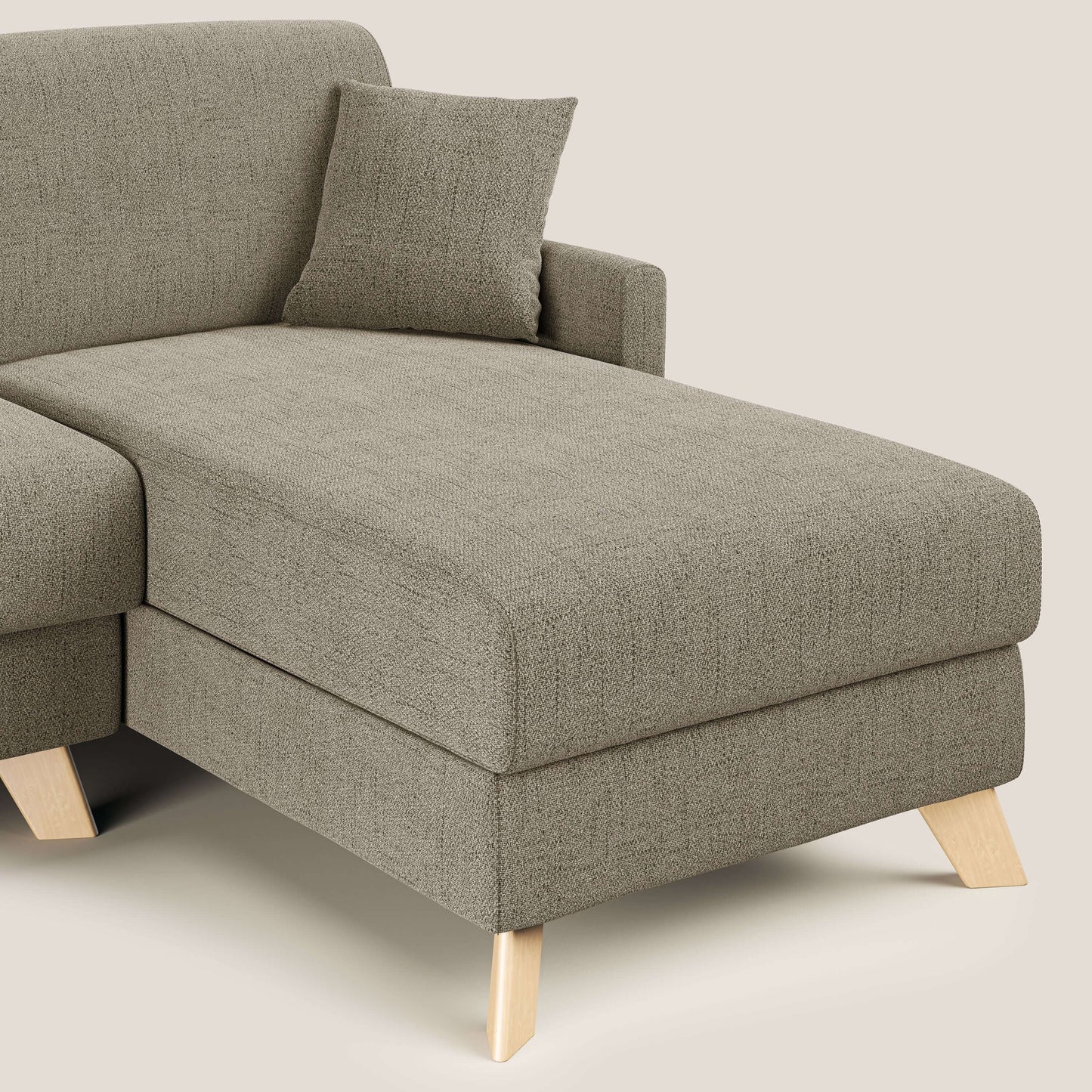 Edgar divano letto angolare in tessuto felis impermeabile T03 marrone