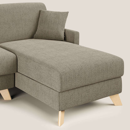 Edgar divano letto angolare in tessuto felis impermeabile T03 marrone