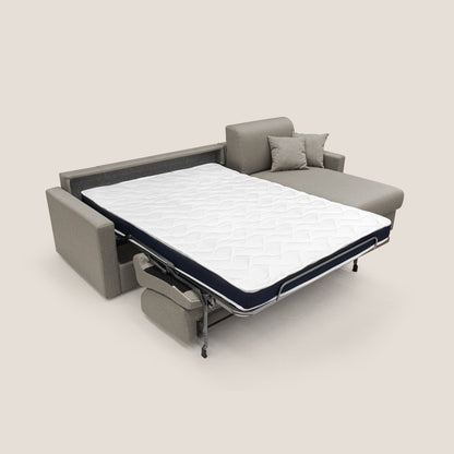 Chris Divano letto angolare 5 posti in tessuto impermeabile T13 tortora