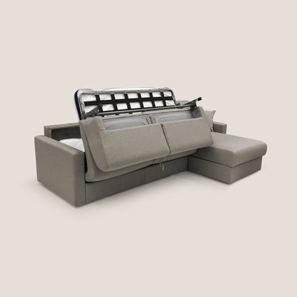 Chris Divano letto angolare 5 posti in tessuto impermeabile T13 tortora