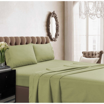 350 TC Extra Cotton Percale Deep Pocket Bed Sheet Set with Oversize Flat