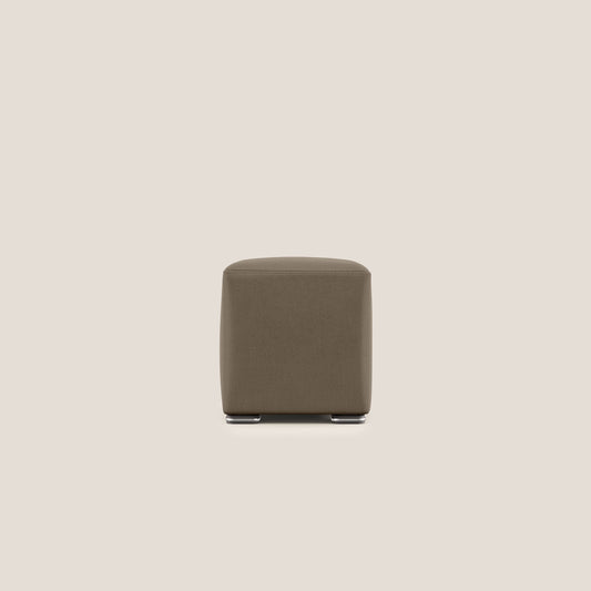 Pouf cubo in microfibra smaltabile T11 marrone