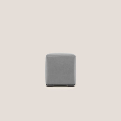 Pouf Cube in microfibra smaltabile T11 grigio