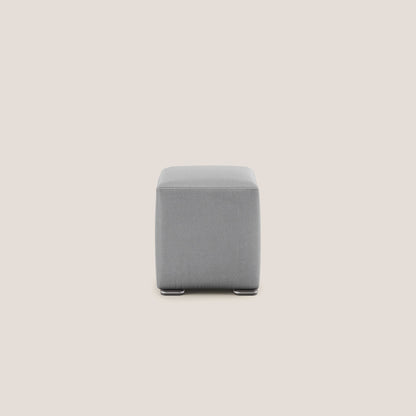 Pouf Cube in microfibra smaltabile T11 grigio