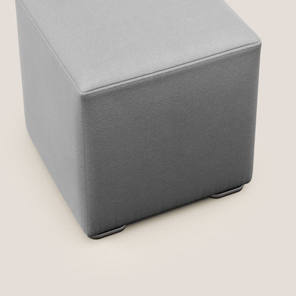 Pouf Cube in microfibra smaltabile T11 grigio