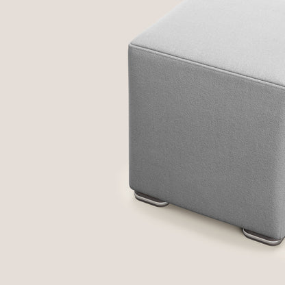 Pouf Cube in microfibra smaltabile T11 grigio