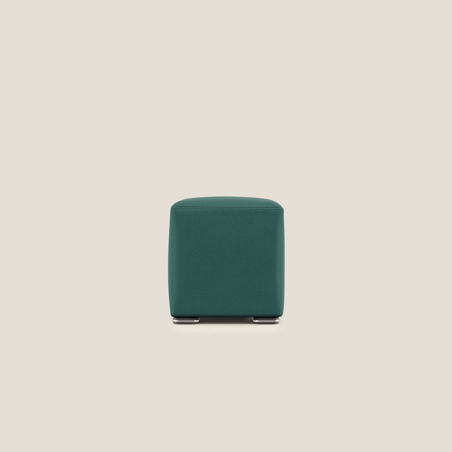 Pouf cubo in microfibra smaltabile T11 petrolio