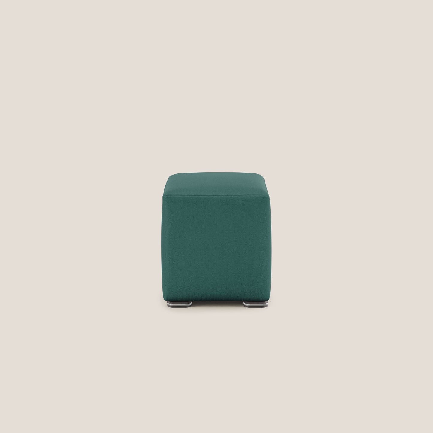 Pouf cubo in microfibra smaltabile T11 petrolio